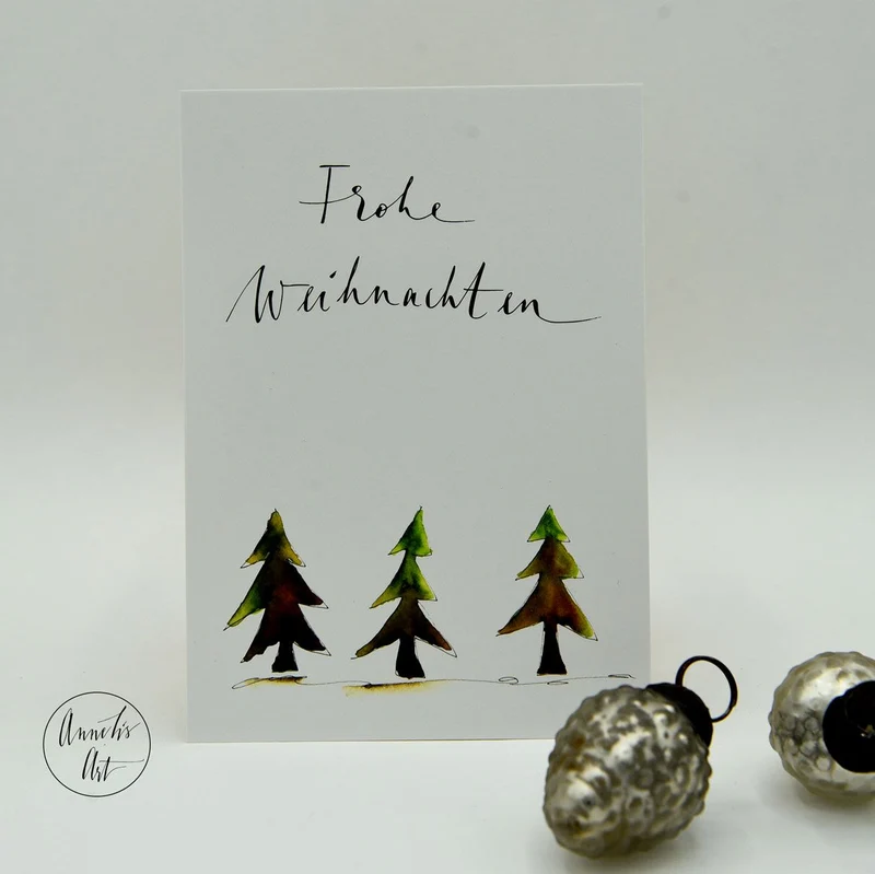 Postkarte zu Weihnachten | Frohe Weihnachten